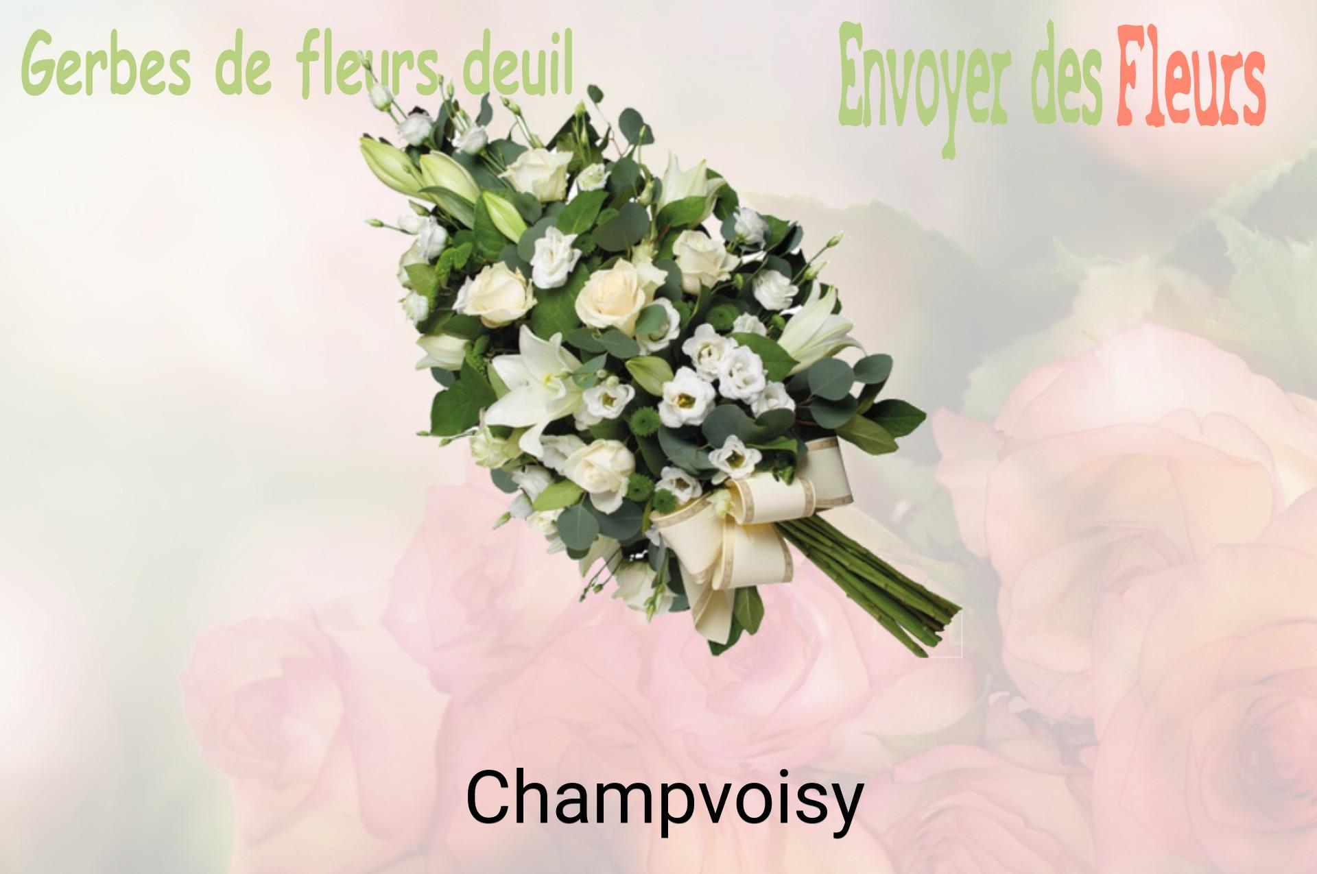Gerbe de fleurs de deuil livrée à Champvoisy